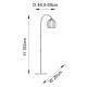- Ashcroft Ribbed - Brushed Aged Brass Floor Lamp with Clear Ribbed Glass Endon-120621 - Ashcroft Ribbed - Brushed Aged Brass Floor Lamp with Clear Ribbed Glass