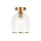 - Ashcroft - Brushed Aged Brass Ceiling Lamp with Clear Glass Endon-120622 - Ashcroft - Brushed Aged Brass Ceiling Lamp with Clear Glass