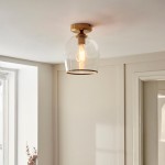 Ashcroft - Brushed Aged Brass Ceiling Lamp with Clear Glass Ashcroft - Brushed Aged Brass Ceiling Lamp with Clear Glass