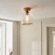 - Ashcroft - Brushed Aged Brass Ceiling Lamp with Clear Glass Endon-120622 - Ashcroft - Brushed Aged Brass Ceiling Lamp with Clear Glass