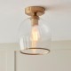 - Ashcroft - Brushed Aged Brass Ceiling Lamp with Clear Glass Endon-120622 - Ashcroft - Brushed Aged Brass Ceiling Lamp with Clear Glass