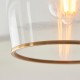 - Ashcroft - Brushed Aged Brass Ceiling Lamp with Clear Glass Endon-120622 - Ashcroft - Brushed Aged Brass Ceiling Lamp with Clear Glass