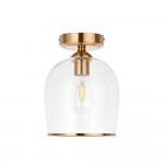 Ashcroft - Brushed Aged Brass Ceiling Lamp with Clear Glass Ashcroft - Brushed Aged Brass Ceiling Lamp with Clear Glass