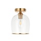 - Ashcroft - Brushed Aged Brass Ceiling Lamp with Clear Glass Endon-120622 - Ashcroft - Brushed Aged Brass Ceiling Lamp with Clear Glass