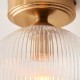 - Ashcroft Ribbed - Brushed Aged Brass Ceiling Lamp with Clear Ribbed Glass Endon-120623 - Ashcroft Ribbed - Brushed Aged Brass Ceiling Lamp with Clear Ribbed Glass