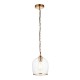 - Ashcroft - Brushed Aged Brass Pendant with Clear Glass Endon-120624 - Ashcroft - Brushed Aged Brass Pendant with Clear Glass