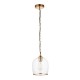 - Ashcroft - Brushed Aged Brass Pendant with Clear Glass Endon-120624 - Ashcroft - Brushed Aged Brass Pendant with Clear Glass