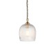 - Ashcroft Ribbed - Brushed Aged Brass Pendant with Clear Ribbed Glass Endon-120625 - Ashcroft Ribbed - Brushed Aged Brass Pendant with Clear Ribbed Glass