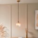 - Ashcroft Ribbed - Brushed Aged Brass Pendant with Clear Ribbed Glass Endon-120625 - Ashcroft Ribbed - Brushed Aged Brass Pendant with Clear Ribbed Glass