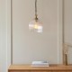 - Ashcroft Ribbed - Brushed Aged Brass Pendant with Clear Ribbed Glass Endon-120625 - Ashcroft Ribbed - Brushed Aged Brass Pendant with Clear Ribbed Glass
