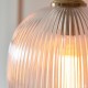 - Ashcroft Ribbed - Brushed Aged Brass Pendant with Clear Ribbed Glass Endon-120625 - Ashcroft Ribbed - Brushed Aged Brass Pendant with Clear Ribbed Glass