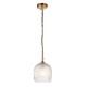 - Ashcroft Ribbed - Brushed Aged Brass Pendant with Clear Ribbed Glass Endon-120625 - Ashcroft Ribbed - Brushed Aged Brass Pendant with Clear Ribbed Glass