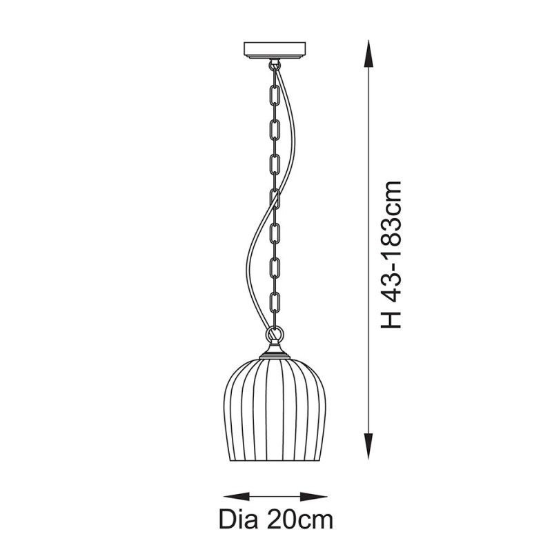 - Ashcroft Ribbed - Brushed Aged Brass Pendant with Clear Ribbed Glass Endon-120625 - Ashcroft Ribbed - Brushed Aged Brass Pendant with Clear Ribbed Glass