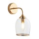 Wall Lights - Ashcroft - Brushed Aged Brass Wall Lamp with Clear Glass Endon-120626 - Ashcroft - Brushed Aged Brass Wall Lamp with Clear Glass