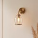 Wall Lights - Ashcroft - Brushed Aged Brass Wall Lamp with Clear Glass Endon-120626 - Ashcroft - Brushed Aged Brass Wall Lamp with Clear Glass