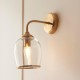 Wall Lights - Ashcroft - Brushed Aged Brass Wall Lamp with Clear Glass Endon-120626 - Ashcroft - Brushed Aged Brass Wall Lamp with Clear Glass