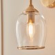 Wall Lights - Ashcroft - Brushed Aged Brass Wall Lamp with Clear Glass Endon-120626 - Ashcroft - Brushed Aged Brass Wall Lamp with Clear Glass