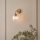 - Ashcroft Ribbed - Brushed Aged Brass Wall Lamp with Clear Ribbed Glass Endon-120627 - Ashcroft Ribbed - Brushed Aged Brass Wall Lamp with Clear Ribbed Glass