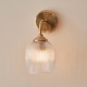 - Ashcroft Ribbed - Brushed Aged Brass Wall Lamp with Clear Ribbed Glass Endon-120627 - Ashcroft Ribbed - Brushed Aged Brass Wall Lamp with Clear Ribbed Glass