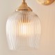 - Ashcroft Ribbed - Brushed Aged Brass Wall Lamp with Clear Ribbed Glass Endon-120627 - Ashcroft Ribbed - Brushed Aged Brass Wall Lamp with Clear Ribbed Glass