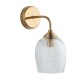 - Ashcroft Ribbed - Brushed Aged Brass Wall Lamp with Clear Ribbed Glass Endon-120627 - Ashcroft Ribbed - Brushed Aged Brass Wall Lamp with Clear Ribbed Glass