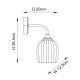 - Ashcroft Ribbed - Brushed Aged Brass Wall Lamp with Clear Ribbed Glass Endon-120627 - Ashcroft Ribbed - Brushed Aged Brass Wall Lamp with Clear Ribbed Glass