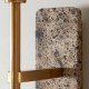 - Faro - Brown Marble & Vintage Brass Wall Lamp with Natural Linen Endon-120636 - Faro - Brown Marble & Vintage Brass Wall Lamp with Natural Linen