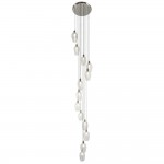 Marinella - Bright Nickel 13 Light Cluster Pendant with Clear Glass Marinella - Bright Nickel 13 Light Cluster Pendant with Clear Glass