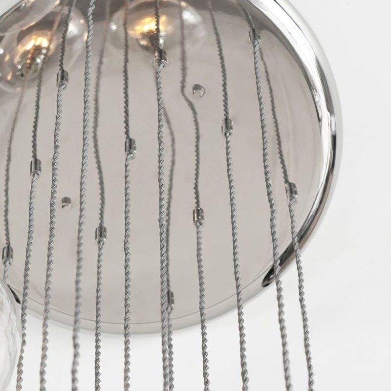 - Marinella - Bright Nickel 13 Light Cluster Pendant with Clear Glass Ambience-120641 - Marinella - Bright Nickel 13 Light Cluster Pendant with Clear Glass