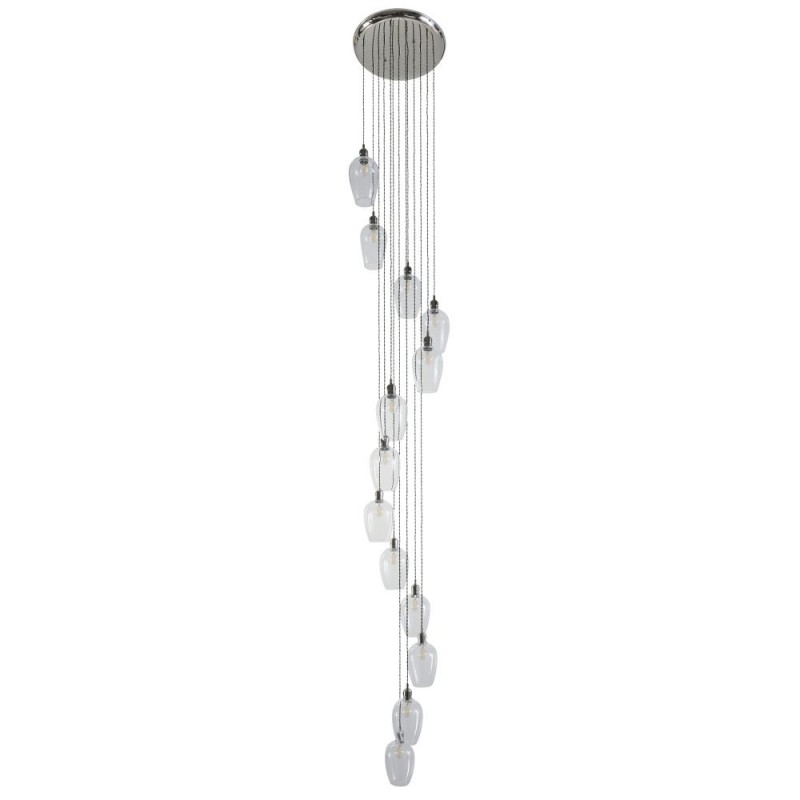 - Marinella - Bright Nickel 13 Light Cluster Pendant with Clear Glass Ambience-120641 - Marinella - Bright Nickel 13 Light Cluster Pendant with Clear Glass