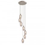 Marinella - Bright Nickel 7 Light Cluster Pendant with Clear Glass Marinella - Bright Nickel 7 Light Cluster Pendant with Clear Glass