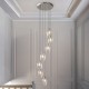- Marinella - Bright Nickel 7 Light Cluster Pendant with Clear Glass Ambience-120642 - Marinella - Bright Nickel 7 Light Cluster Pendant with Clear Glass