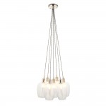 Marinella - Bright Nickel 7 Light Cluster Pendant with Clear Glass Marinella - Bright Nickel 7 Light Cluster Pendant with Clear Glass