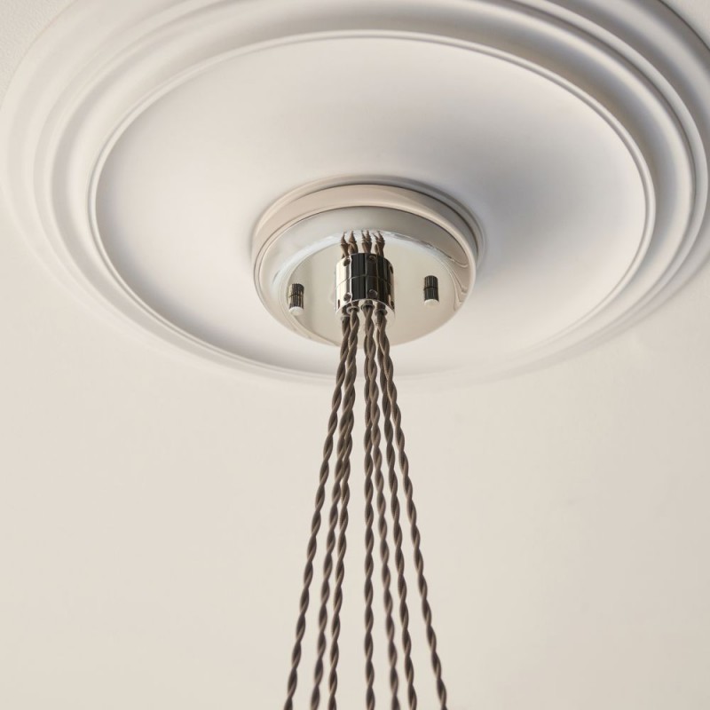 - Marinella - Bright Nickel 7 Light Cluster Pendant with Clear Glass Ambience-120643 - Marinella - Bright Nickel 7 Light Cluster Pendant with Clear Glass