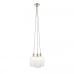 Marinella - Bright Nickel 3 Light Cluster Pendant with Clear Glass Marinella - Bright Nickel 3 Light Cluster Pendant with Clear Glass