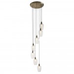 Marinella - Antique Brass 7 Light Cluster Pendant with Clear Glass Marinella - Antique Brass 7 Light Cluster Pendant with Clear Glass