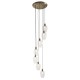 - Marinella - Antique Brass 7 Light Cluster Pendant with Clear Glass Ambience-120646 - Marinella - Antique Brass 7 Light Cluster Pendant with Clear Glass