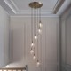 - Marinella - Antique Brass 7 Light Cluster Pendant with Clear Glass Ambience-120646 - Marinella - Antique Brass 7 Light Cluster Pendant with Clear Glass