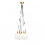 Marinella - Antique Brass 7 Light Cluster Pendant with Clear Glass Marinella - Antique Brass 7 Light Cluster Pendant with Clear Glass