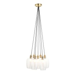 Marinella - Antique Brass 7 Light Cluster Pendant with Clear Glass Marinella - Antique Brass 7 Light Cluster Pendant with Clear Glass