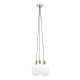 - Marinella - Antique Brass 3 Light Cluster Pendant with Clear Glass Ambience-120648 - Marinella - Antique Brass 3 Light Cluster Pendant with Clear Glass