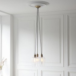 Marinella - Antique Brass 3 Light Cluster Pendant with Clear Glass Marinella - Antique Brass 3 Light Cluster Pendant with Clear Glass