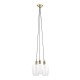 - Marinella - Antique Brass 3 Light Cluster Pendant with Clear Glass Ambience-120648 - Marinella - Antique Brass 3 Light Cluster Pendant with Clear Glass