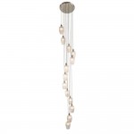Marinella - Bright Nickel 13 Light Cluster Pendant with Clear Ribbed Glass Marinella - Bright Nickel 13 Light Cluster Pendant with Clear Ribbed Glass