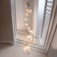 Ceiling Lights - Marinella - Bright Nickel 13 Light Cluster Pendant with Clear Ribbed Glass Ambience-120653 - Marinella - Bright Nickel 13 Light Cluster Pendant with Clear Ribbed Glass