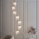 - Marinella - Bright Nickel 7 Light Cluster Pendant with Clear Ribbed Glass Ambience-120650 - Marinella - Bright Nickel 7 Light Cluster Pendant with Clear Ribbed Glass