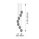 - Marinella - Bright Nickel 7 Light Cluster Pendant with Clear Ribbed Glass Ambience-120650 - Marinella - Bright Nickel 7 Light Cluster Pendant with Clear Ribbed Glass