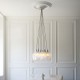 - Marinella - Bright Nickel 7 Light Cluster Pendant with Clear Ribbed Glass Ambience-120651 - Marinella - Bright Nickel 7 Light Cluster Pendant with Clear Ribbed Glass
