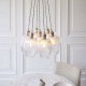 - Marinella - Bright Nickel 7 Light Cluster Pendant with Clear Ribbed Glass Ambience-120651 - Marinella - Bright Nickel 7 Light Cluster Pendant with Clear Ribbed Glass