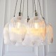 - Marinella - Bright Nickel 7 Light Cluster Pendant with Clear Ribbed Glass Ambience-120651 - Marinella - Bright Nickel 7 Light Cluster Pendant with Clear Ribbed Glass